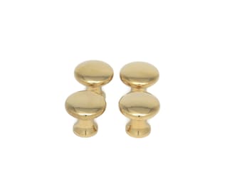 Small Brass Knobs Bookcase Knobs Desk Knobs Antique File Cabinet Furniture Knob 5/8" Diameter Great For Jewelry, Humidors, Bin Boxes