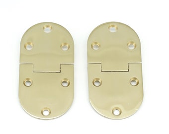 Hinges Butler Tray Hinges SOLD IN PAIRS 2 7/8" X 1 1/2" Lacquered Solid Brass Hinges and Slotted Screws ( not phillips head screws)