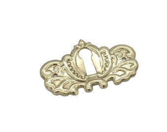 2 1/8" Keyhole Cover Plate Escutcheon Furniture Key Hole Cover Brass Lock Plate 2 1/8" Keyhole Cover Plate Escutcheon Furniture Key Hole Cover Brass Lock Plate