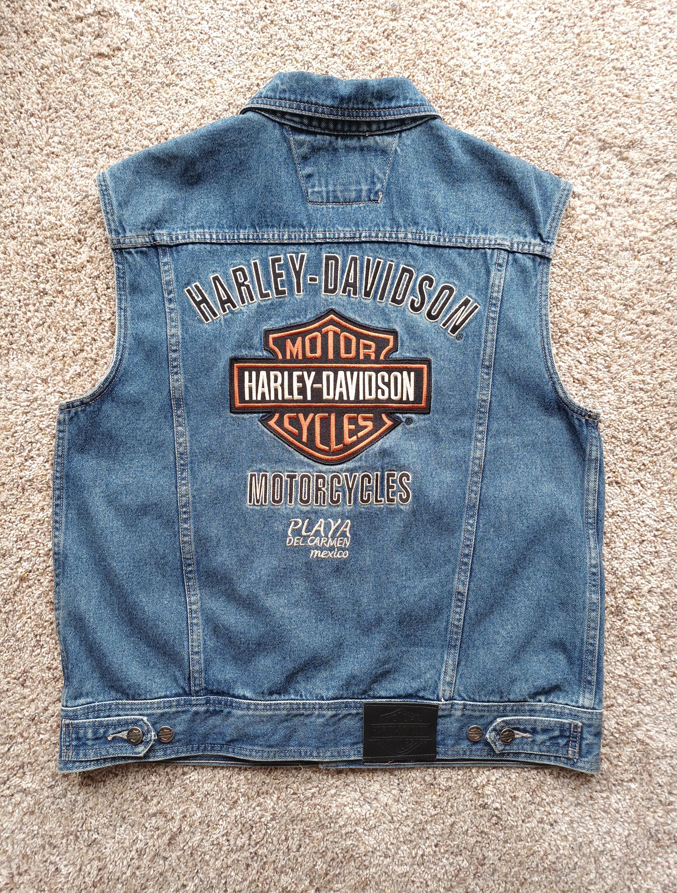 Gilet/veste Sans Manches En Jean Harley-Davidson Electra Glide - Taille S Homme - Très Bon état