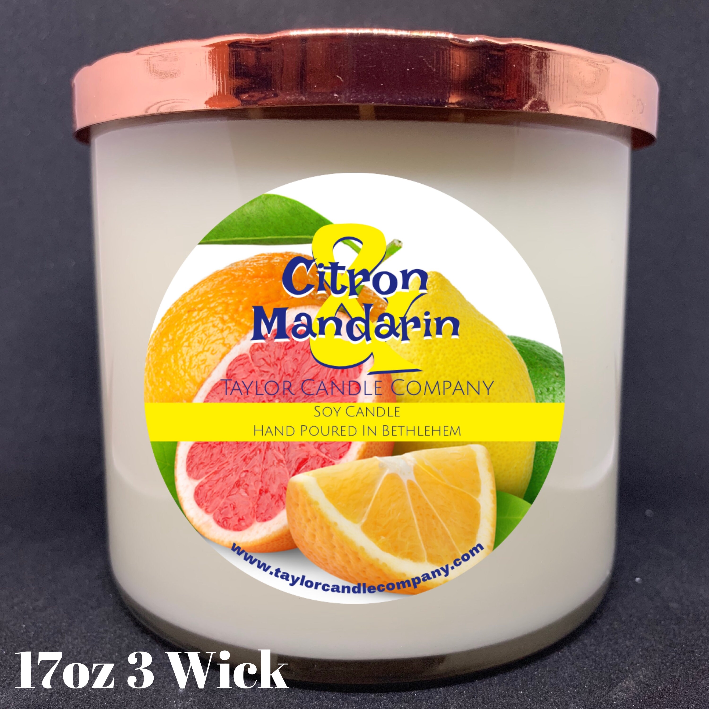 Citron & Mandarin Candle Soy Candle Fruity Candle Citrus Etsy