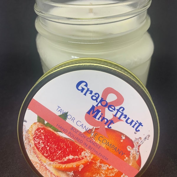 Grapefruit & Mint - Soy Candle