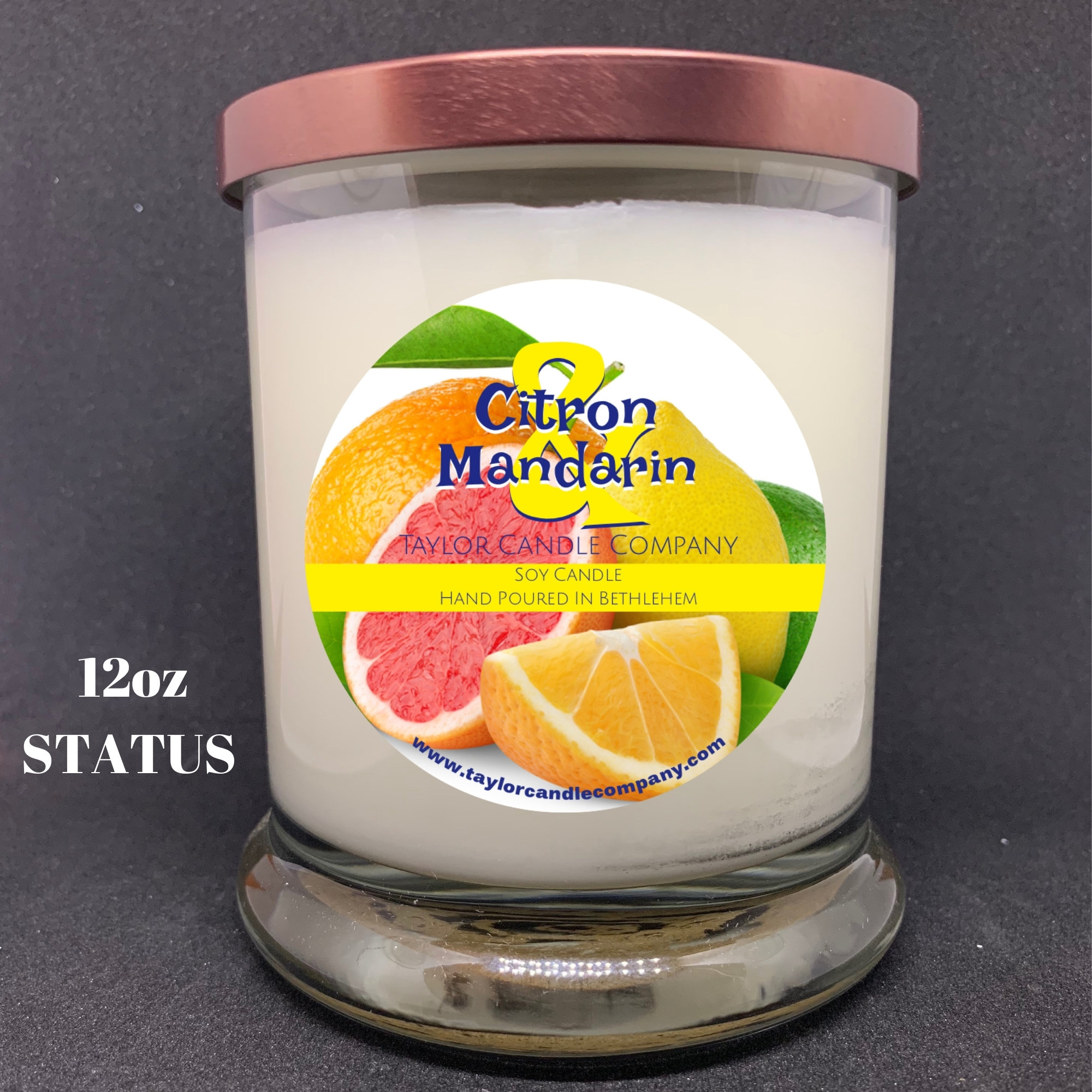 Citron & Mandarin Candle Soy Candle Fruity Candle Citrus Etsy