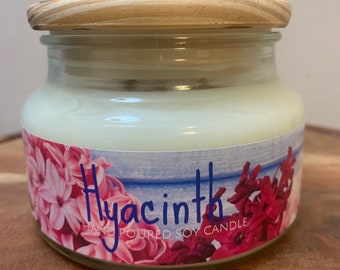 Hyacinth Soy Candle: Hand Poured Spring Flowers