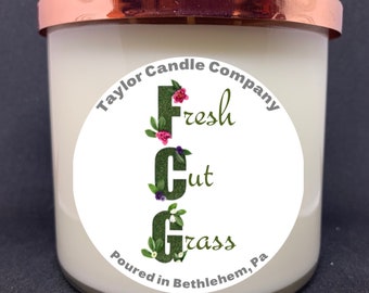 Fresh Cut Grass Candle – 17oz 3-Wick Soy Candle – Earthy Green Summer Scent – Outdoors-Inspired – Hand-Poured