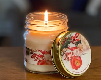 Apple Blizzard Soy Candle – Winter Holiday Apple, Cypress & Bayberry Scent