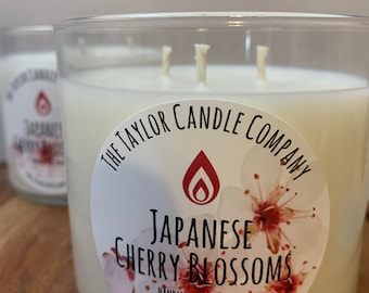Japanese Cherry Blossom Candle – Floral Scented Soy Wax Candle