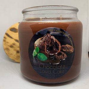 Chocolate Lava Cake Candle - Soy Candle Various sizes 12oz, 8oz, 4oz