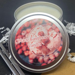 Sweet Raspberry Vanilla - Soy Candle