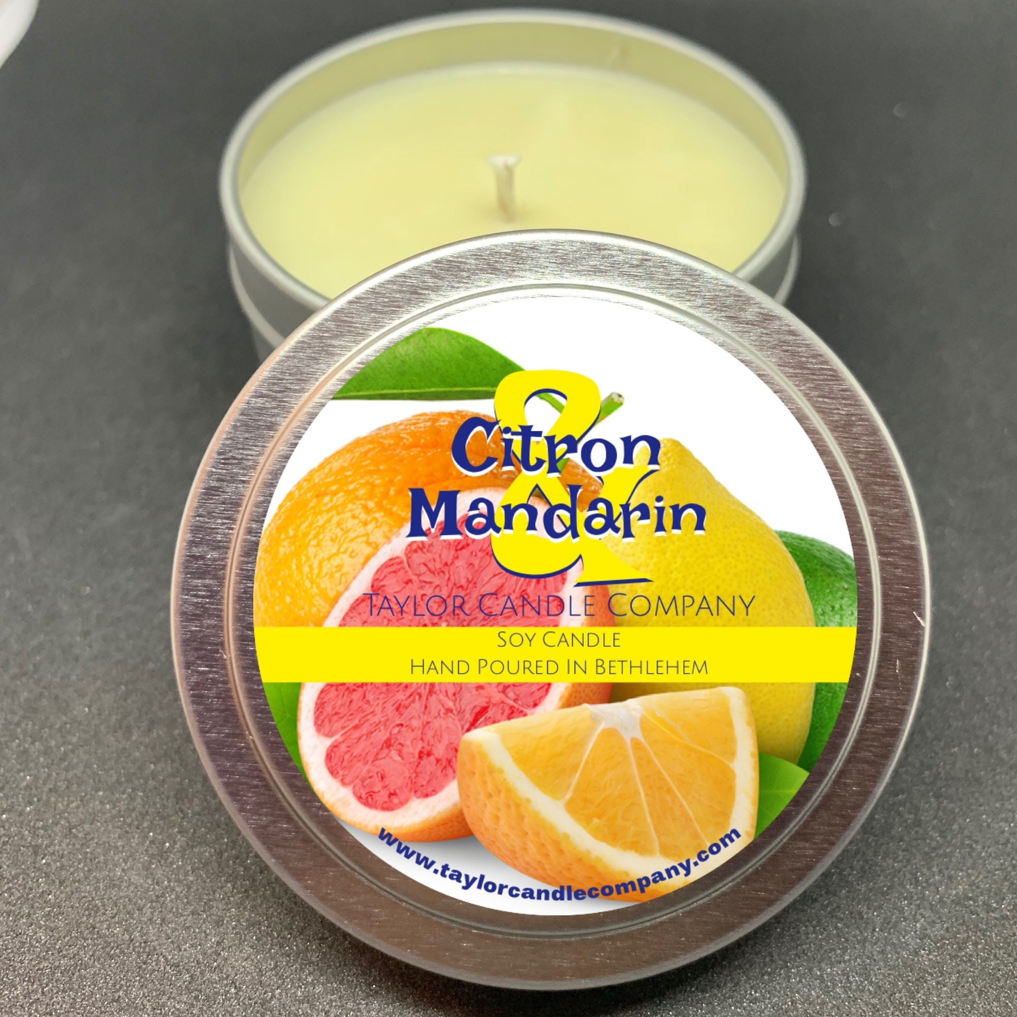 Citron & Mandarin Candle Soy Candle Fruity Candle Citrus Etsy