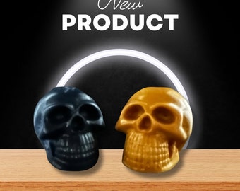 Wax Candle Skulls - Halloween Decor