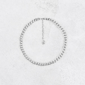 Chain Choker, Sterling Silver Choker, Thick Chain Necklace, Simple Choker, Simple Chain, Cuban Link Chain, Snake Motif Jewelry Silver Choker