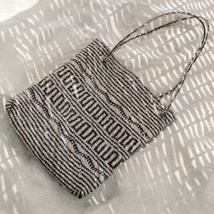 Patterned Natural Rattan Tote, Woven Bag, Tribal Pattern, Bali Bag, Light Tote, Summer Bag, Beach Bag, Summer Tote, Boho Bag, Bohemian Bag
