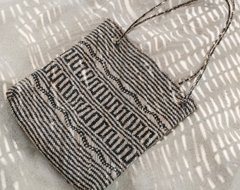 Patterned Natural Rattan Tote, Woven Bag, Tribal Pattern, Bali Bag, Light Tote, Summer Bag, Beach Bag, Summer Tote, Boho Bag, Bohemian Bag