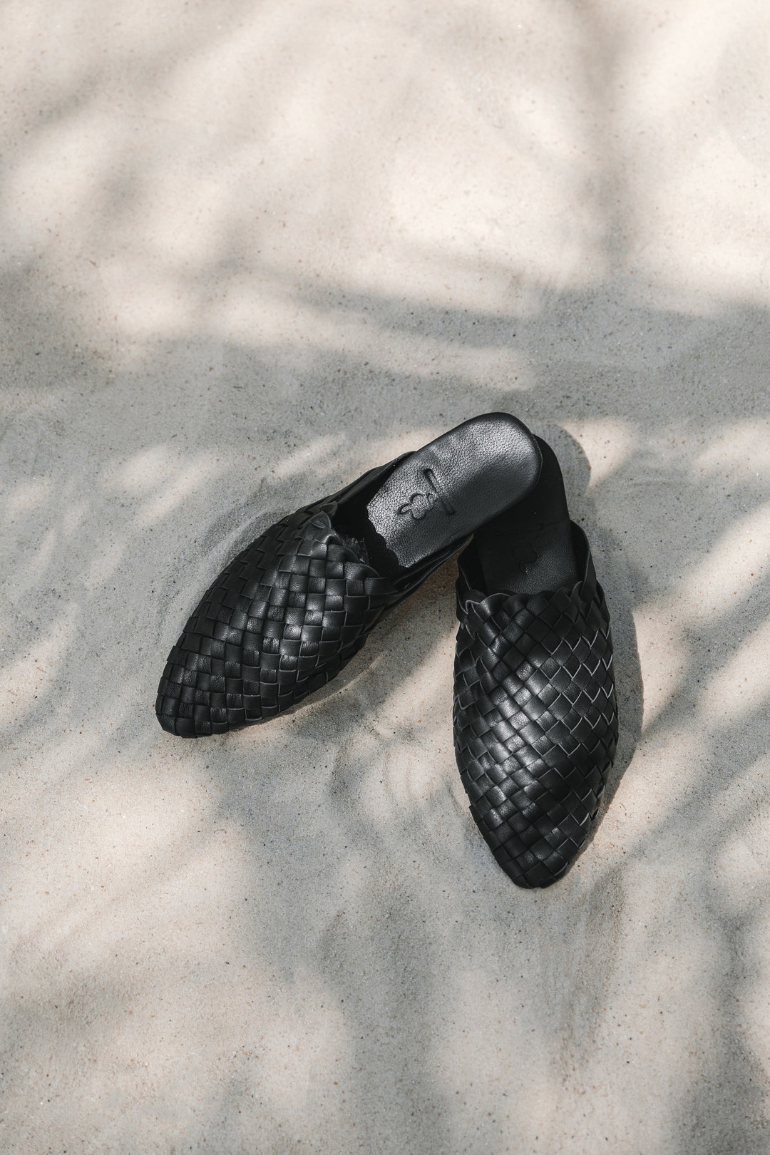 Leather Woven Mules, Handmade Leather Mules, Handwoven Mules, Braided