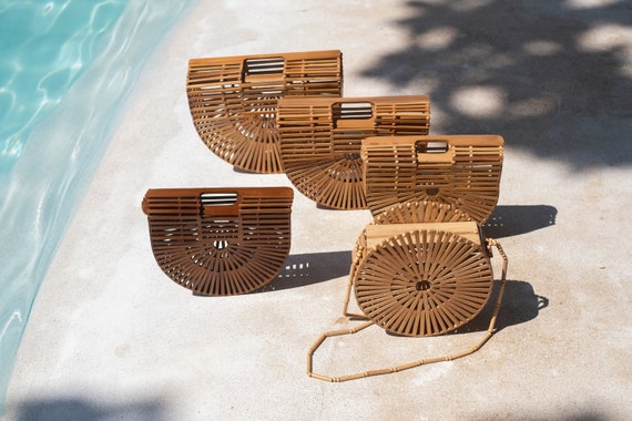 Round clearance bamboo bag