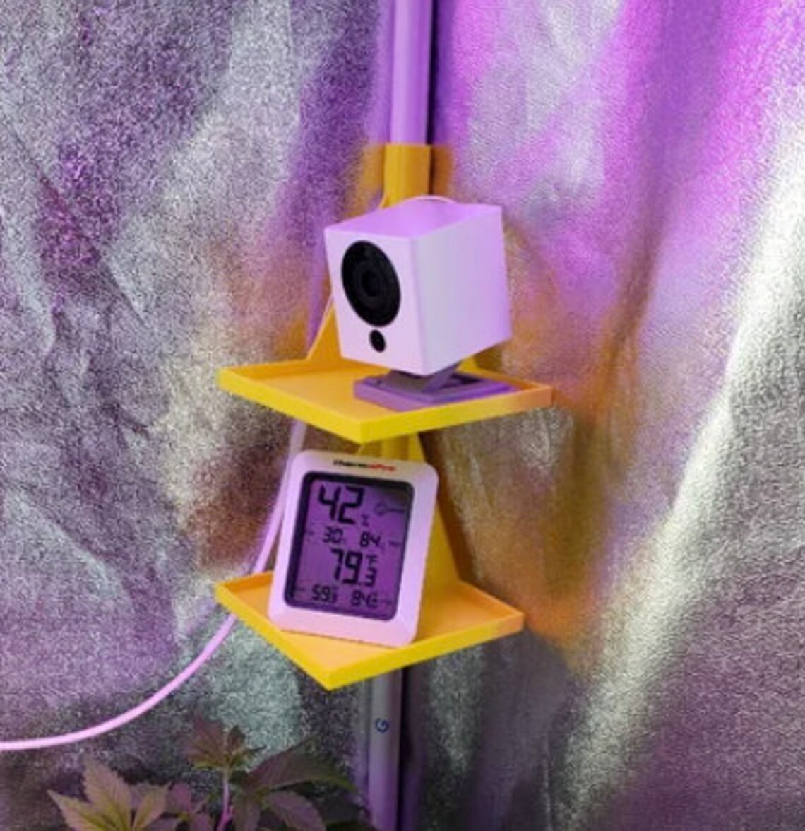 Indoor Grow Tent Pole Mount Storage Shelf Etsy