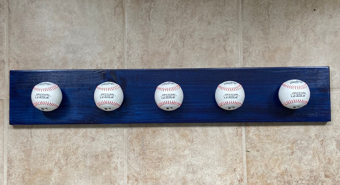 Real Authentic Baseball Hat Rack Baseball Wall Decor Hat Etsy