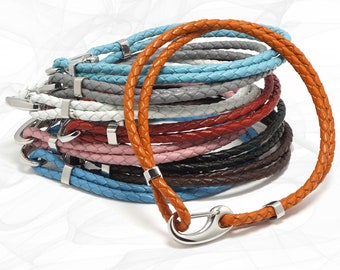 Bolo Leather Double Wrap Bracelet - for Men, Women, Girls or Boys - 9 Colors - Various sizes - by Roxcs - Gift Pouch - TN007 - Add a Pendant