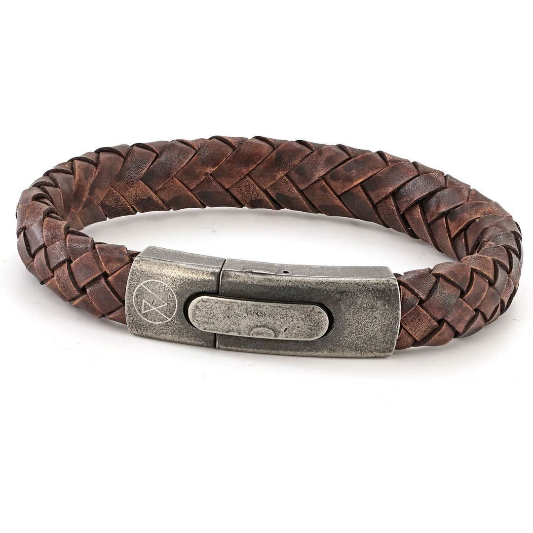 ●tow tow archive● Graphicos Leather Bracelet Dark Brown TB MUSINSA公式 | TOWTOW ARCHIVE Graphicos Leather Bracelet Brown