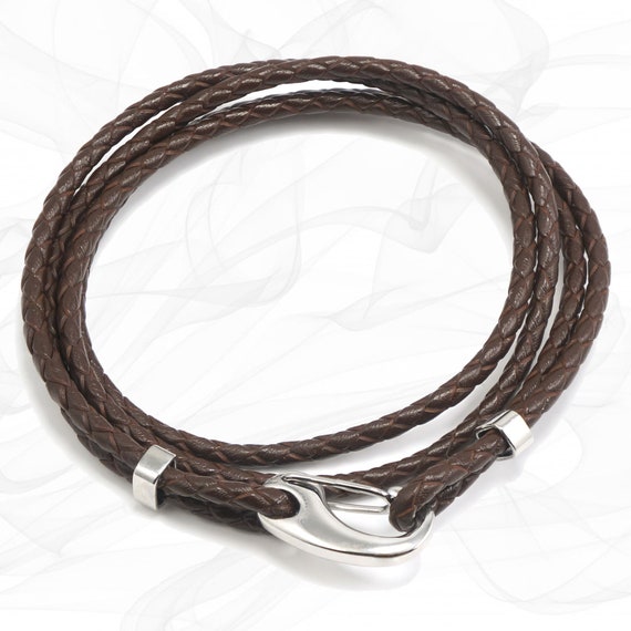 ●tow tow archive● Graphicos Leather Bracelet Dark Brown TB Vintage Brown ROXCS Branded Secret Message Leather Bracelet