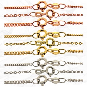 Italian E-Coat Trace Chain: 9ct Gold, Silver, Rose Gold Plated