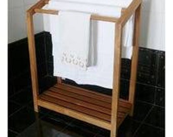 Towel rack. Handmade rustic free standing towel rack. Solid wood towel rack. Remodeling. Woodworking.