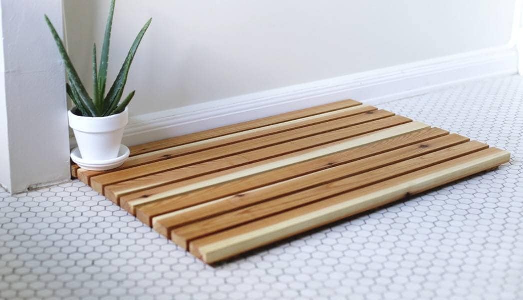 Wooden Spa Bath Mat, Luxury Decorative Bathroom Outside Shower Wood Slat  Duckboard, Slatted Timber Japanese Rug, Country Farmhouse Decor. 