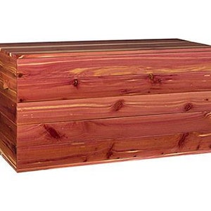 Easter red cedar chest. Eastern Red Cedar flat top chest, blanket chest. Solid cedar. Picture is unfinished cedar.