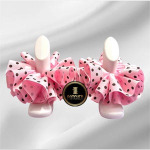 Tobilleros de tutú con lunares rosas / Calcetines de tutú / Calcetines con volantes
