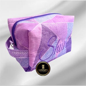 Patchwork Boxy Bag: Cotton Makeup, Cosmetic & Toiletry Organizer