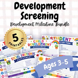 Developmental Screening Toolkit Printable | Child Development Assessment | Ages 3-5