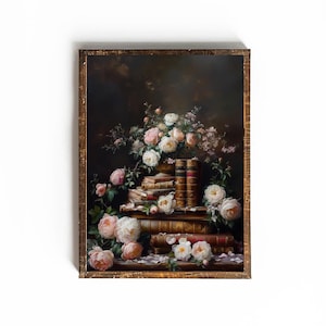 Vintage Cottagecore Wall Art Book Printable Dark Academia Wall Art Storybook Art Vintage Fairytale Wall Art