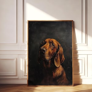 Bloodhound Print Bloodhound Wall Art for Cabin Decor for Hunting Wall Art Hunting Dog Art Vintage Dog Painting Custom Pet Portrait Dog Dad