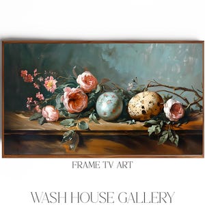 Easter Samsung Frame TV Art for Easter Wall Art Easter Frame TV Artwork Easter Decor Floral Easter Egg Art for Frame TV Easter Art for Frame