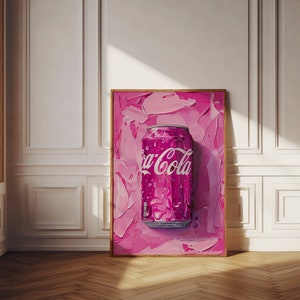 PINK Wall Art Coke Wall Art for Pink Kitchen Decor Coca Cola Art for Pink Gallery Wall Art for Pink Wall Collage Gift for Mom Hot Pink Art