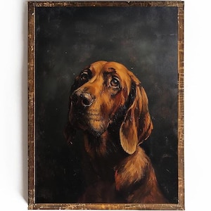 Bloodhound Print Bloodhound Wall Art for Cabin Decor for Hunting Wall Art Hunting Dog Art Vintage Dog Painting Custom Pet Portrait Dog Dad