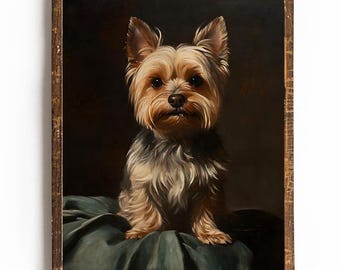 Yorkie Printable Yorkshire Terrier Wall Art Vintage Dog Print Gift for Yorkie Owner Gift for Pet Loss Gift for Pet Memorial Gift for Dog