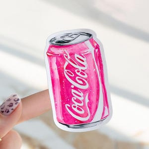 Cute Girl Sticker hot Pink Coke Sticker Coke Classic Sticker Girly Sticker Coca Cola Art Gift for Girlfriend Gift Funny Gift for Friend Gift