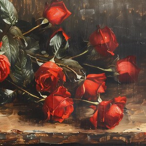 Dark Valentines Day Wall Art Moody Valentines Decor Vintage Valentines ...