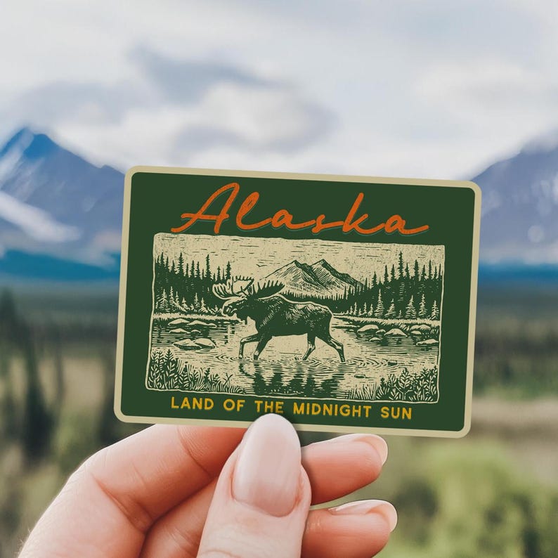 Alaska Sticker USA Sticker Travel Stickers Gift for Traveler Gift ...