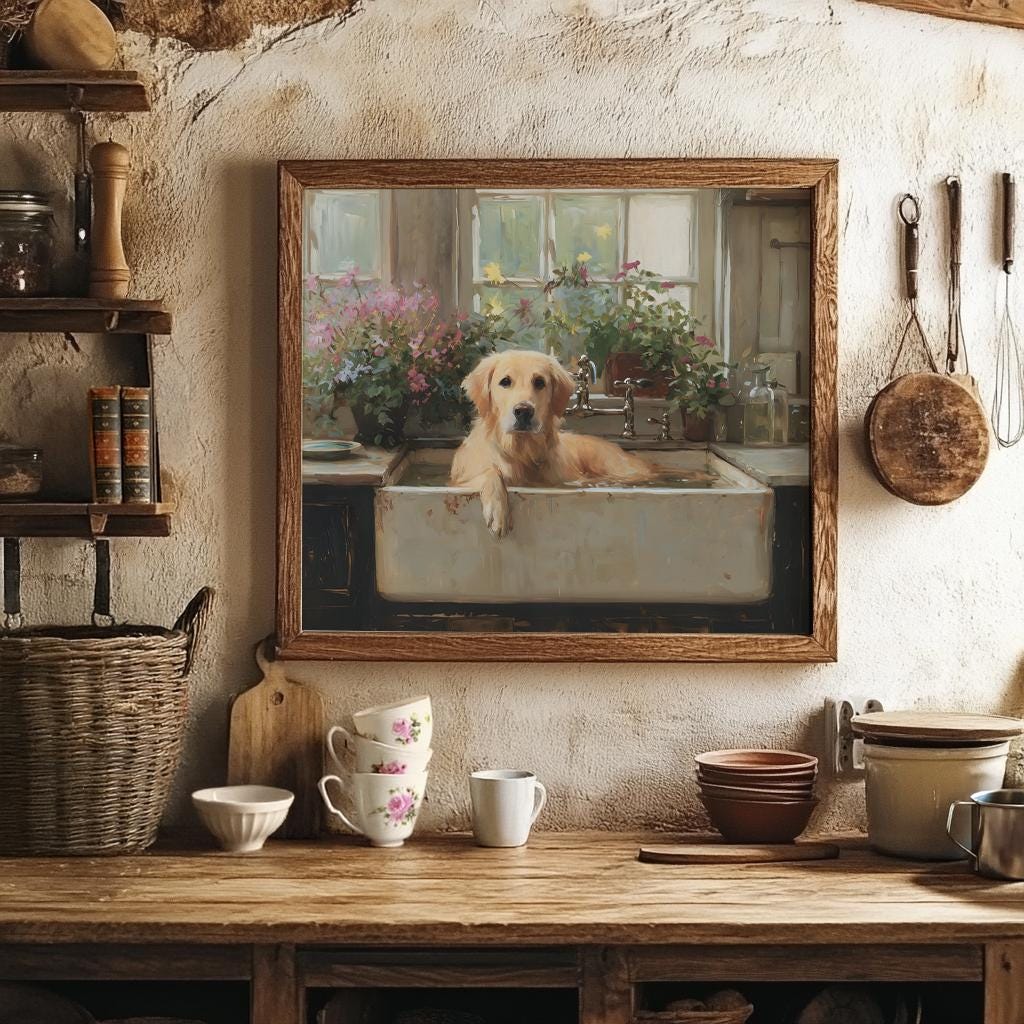 ゴールデンレトリバーのアートプリント ペットのメモリアルギフト 犬の