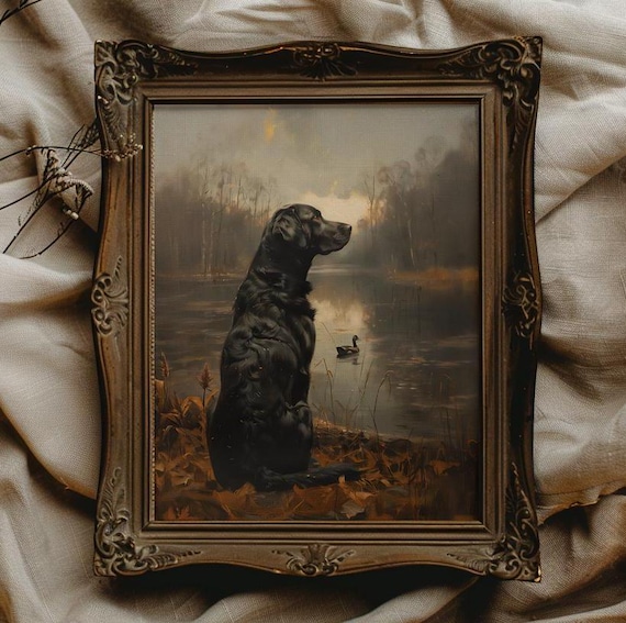 Black Labrador Retriever Printable Black Lab Wall Art for Cabin Decor Duck Hunting Wall Art Gift for Dog Dad Gift for Duck Hunter Gift Dad