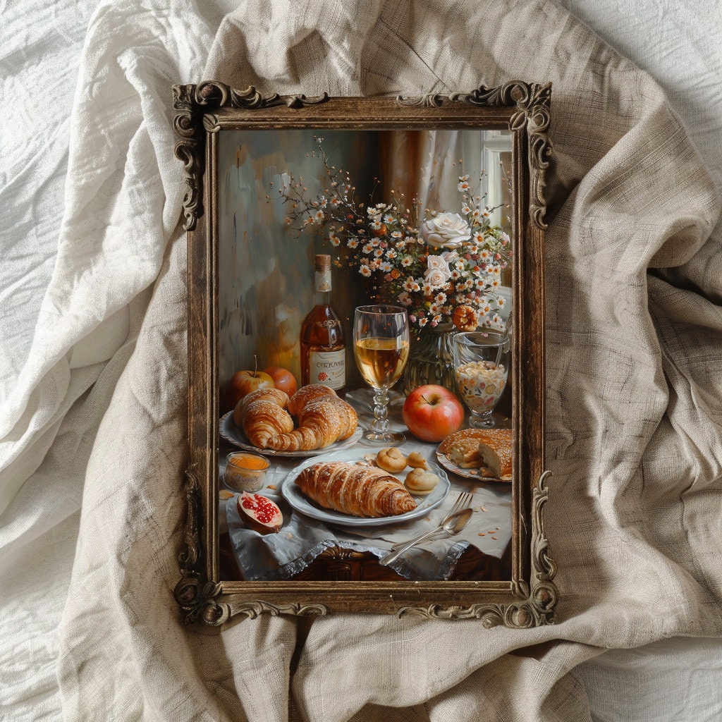 Vintage Cottagecore Kitchen Wall Art French Country Wall Art Breakfast ...
