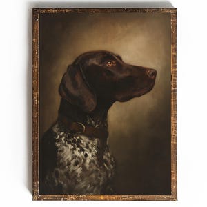 German Shorthaired Pointer Printable Gift for Dog Dad Gift for Dog Mom GSP Owner Gift Custom Pet Art Vintage Hunting Dog Art Gift for Hunter