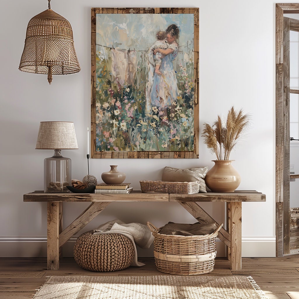 Cottagecore Wall Art for Laundry Room Wall Art Cottagecore Motherhood ...