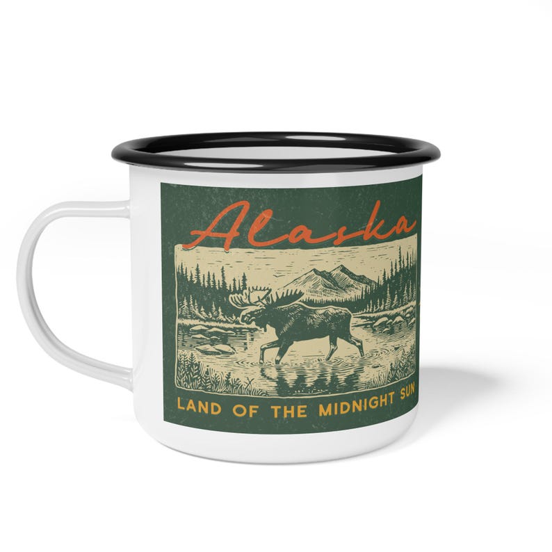 WASHHOUSEGALLERY Alaska Enamel Camping Mug - Thumbnail 2