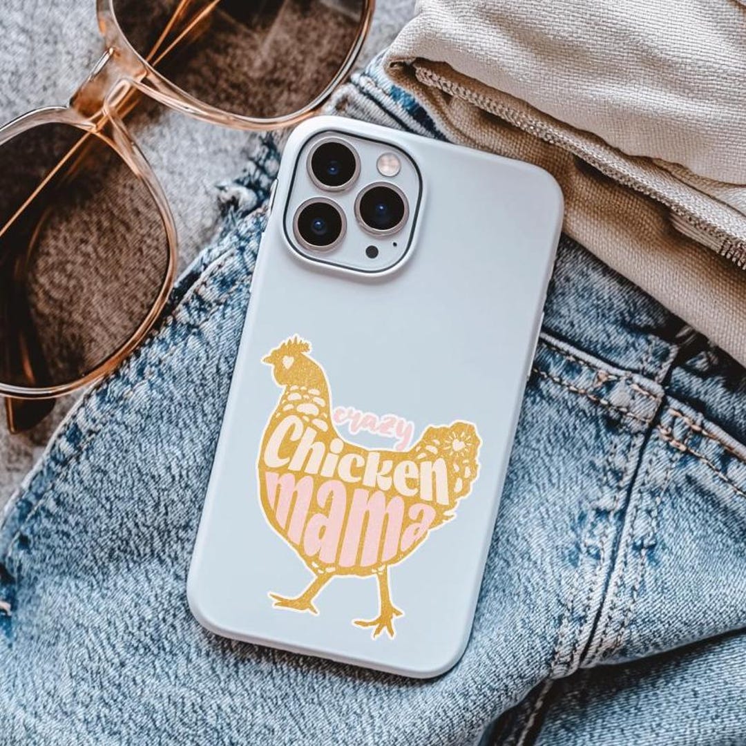 Crazy Chicken Mama Sticker Funny Chicken Sticker for Chicken Farmer ...