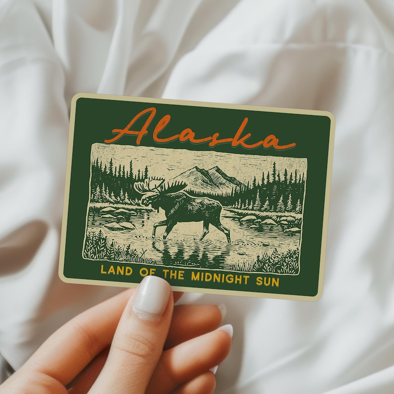 Alaska Sticker USA Sticker Travel Stickers Gift for Traveler Gift ...