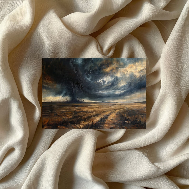 Tornado Print Storm Wall Art Moody Wall Art for Bathroom Wall Decor ...